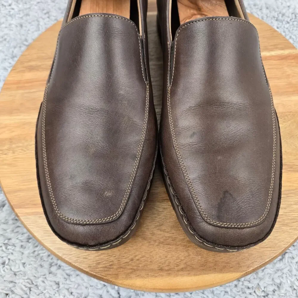 Mephisto Mens 11 Edlef Brown Leather Moc Toe Casual Driving Slip On Loafer